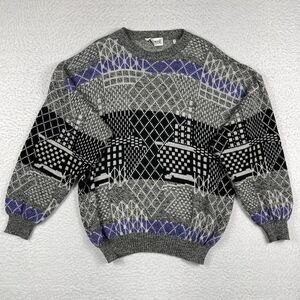 Oggi Mode Sweater Mens Medium 50 Multicolor Made in Italy Cosby Lambswool Blend‎